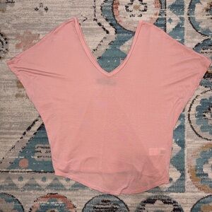 Pink V-Neck Women's Top Groceries Apparel